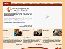 Tablet Screenshot of koeln-heilpraktikerschule.de